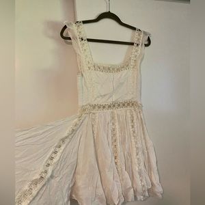White Embroidered Free People Dress